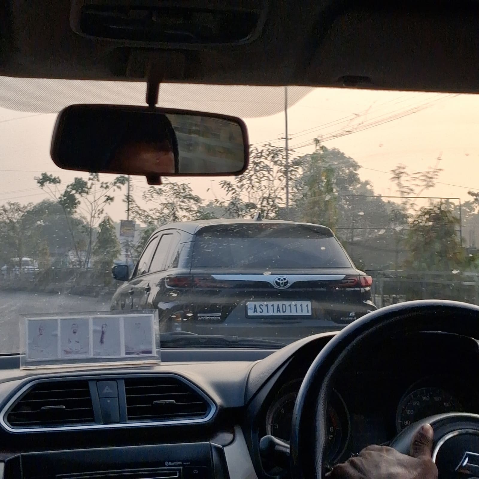 A car seen on the morning drive from Karimganj to Silchar Airport.